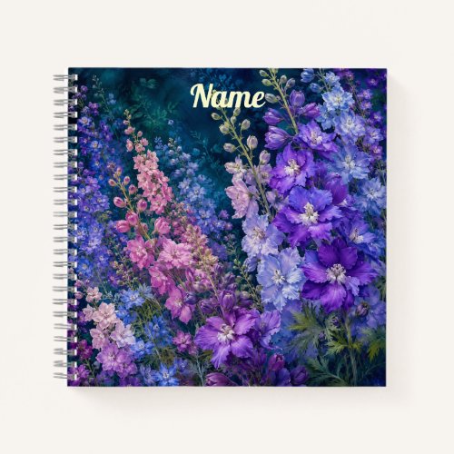 Personalized July Birth Flower Larkspur Journal