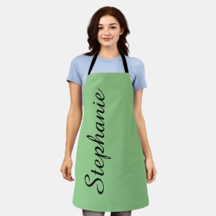 Personalized Jumbo Script Name Choose Your Color Apron