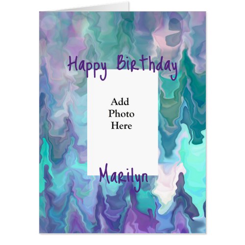 Personalized Jumbo Sized Birthday with Photo Card