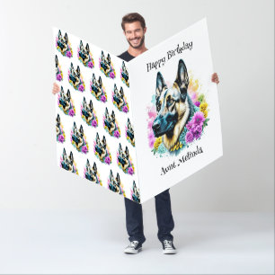 Personalized Jumbo-Sized German Shepherd Birthday Card