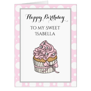 Personalized Jumbo-Sized Girl's Birthday Card