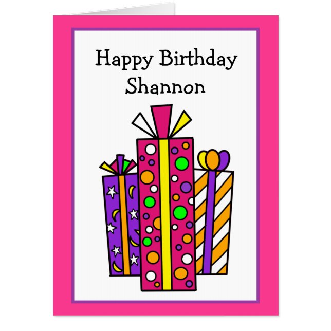 Personalized Jumbo Sized Happy Birthday Card (Front)