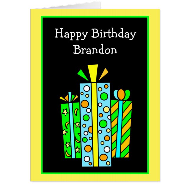 Personalized Jumbo Sized Happy Birthday Card (Front)