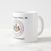 + PERSONALIZED JUMBO White 20 oz  Mug w/PMC SEAL (Front Right)