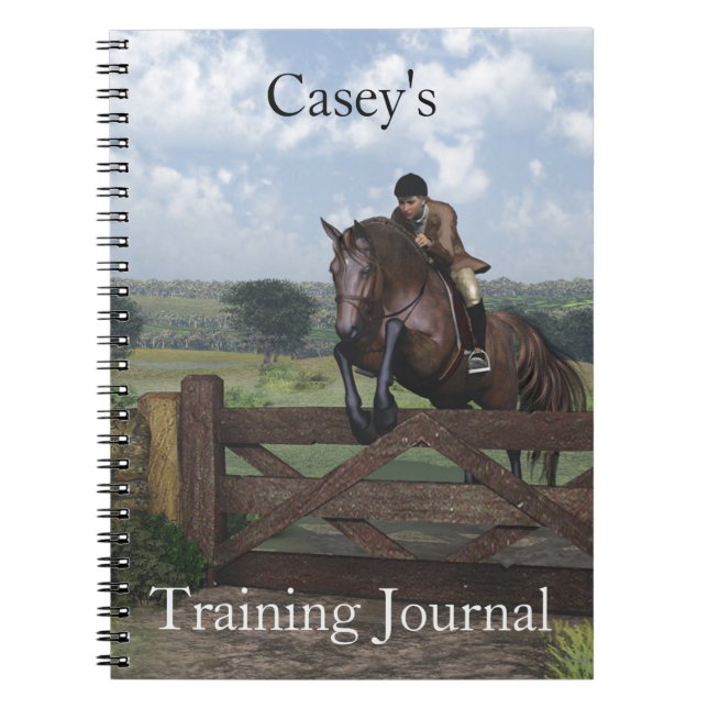 Personalized Jumping Horse Notebook (Front)