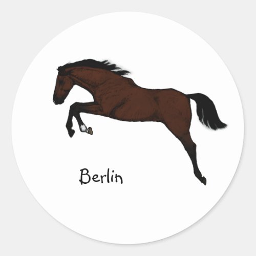 Personalized Jumping Horse Sticker
