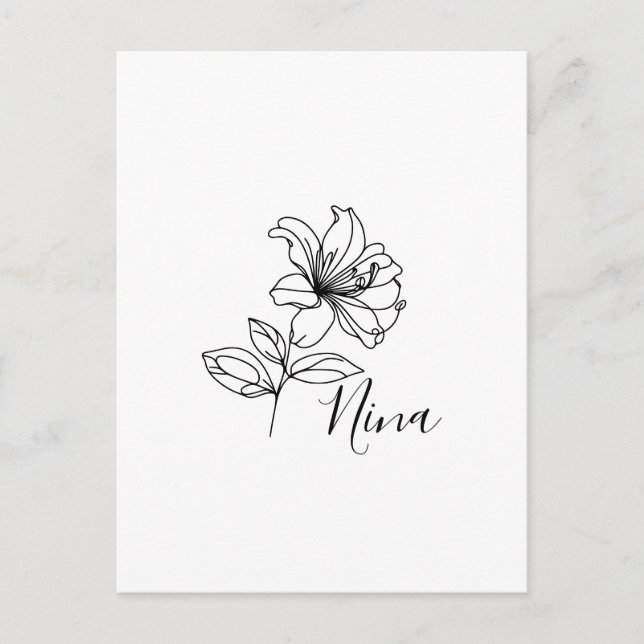 Personalized June Honeysuckle Birth Flower Gift  Postcard (Front)