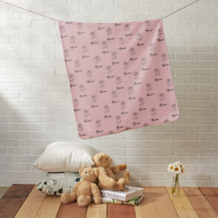  Personalized June Rose Birth Flower Gift for Her  Baby Blanket