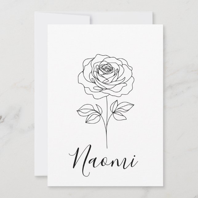  Personalized June Rose Birth Flower Gift for Her  Invitation (Front)