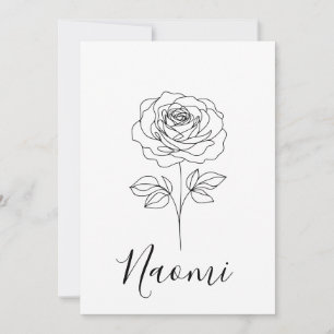  Personalized June Rose Birth Flower Gift for Her  Invitation