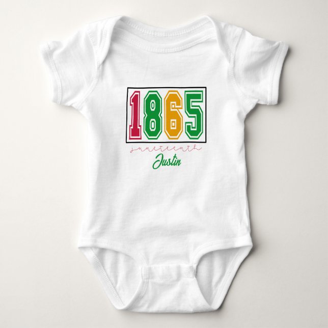 Personalized Juneteenth - Black History  Baby Bodysuit (Front)