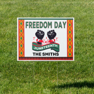 Personalized Juneteenth - Freedom Day Party Sign