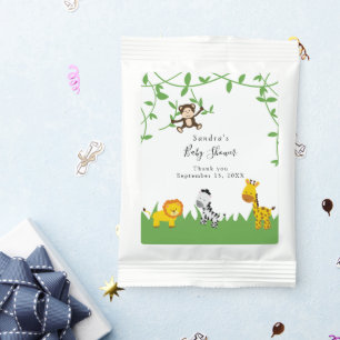 Personalized Jungle Baby Shower Safari Animal Cute Lemonade Drink Mix