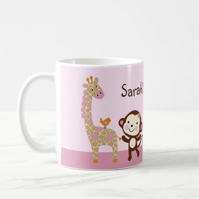 Personalized "Jungle Jill/Girl Animals" Mug (Left)