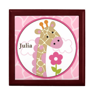 Personalized Jungle Jill/Girl Giraffe Keepsake Box