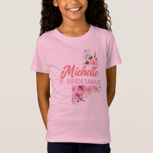 Personalized junior bridesmaid T_Shirt