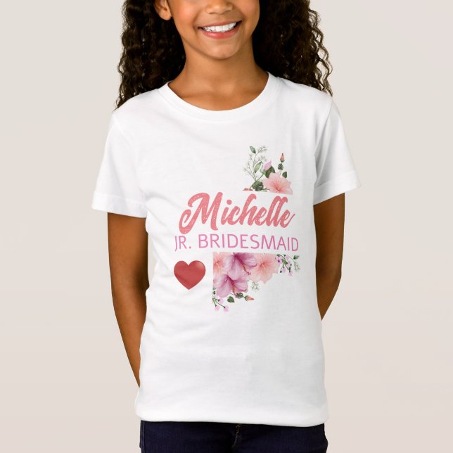 Personalized junior bridesmaid T-Shirt (Front)