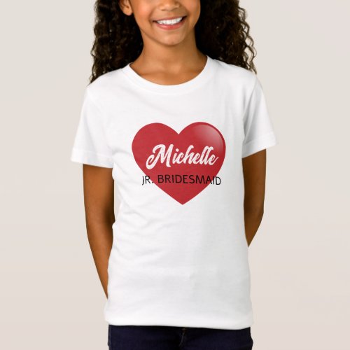 Personalized junior bridesmaid T_Shirt