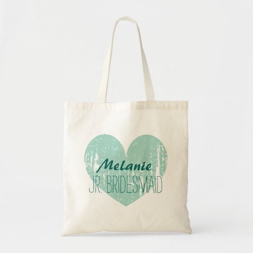 Personalized junior bridesmaid tote bag for girl