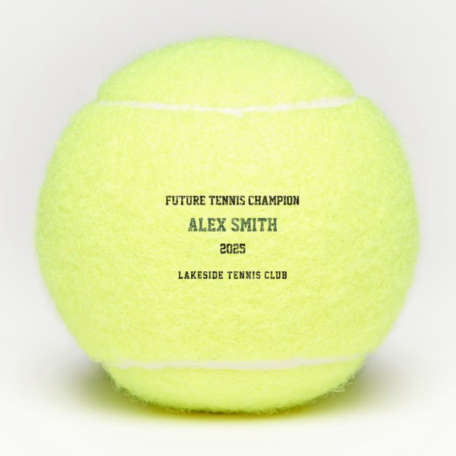 Personalized Junior Tennis Ball – Future Champion (Front)