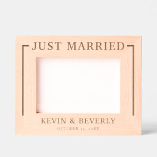 Personalized Just Married Engraved Frames