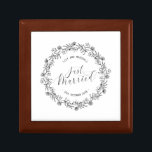 Personalized Just Married Floral | Keepsake Box<br><div class="desc">For further customization, please click the "Customize" button and use our design tool to modify this template. If the options are available, you may change text and image by simply clicking on "Edit/Remove Text or Image Here" and add your own. If you wish to have this design added to a...</div>