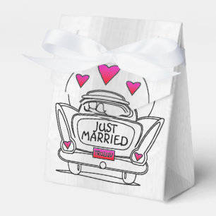Personalized Just Married Honeymoon Car Favor Box