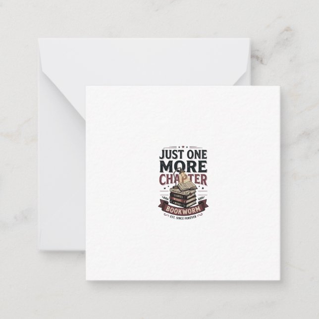 Personalized Just One More Chapter Est 1985 Bookwo Note Card (Front)