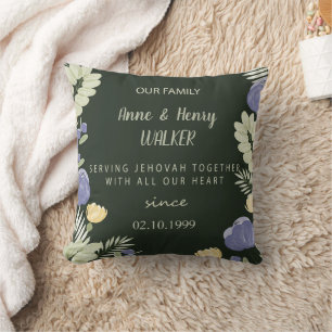 Personalized JW anniversary gift Throw Pillow