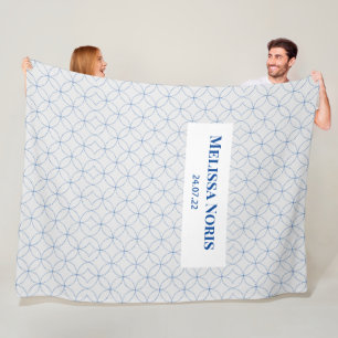 Personalized JW Baptism Gift - blue circle  Fleece Blanket