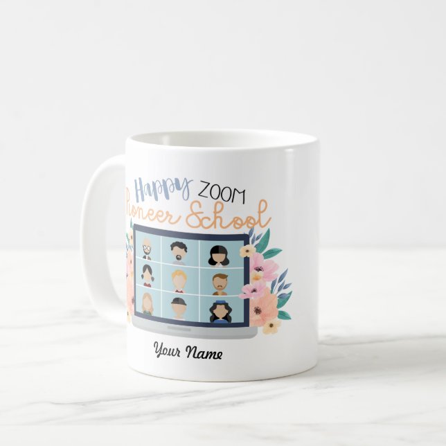 Personalized JW Happy Zoom Pioneer School 2022  Co Coffee Mug (Front Left)