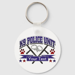 Personalized K9 Police Unit Keychain