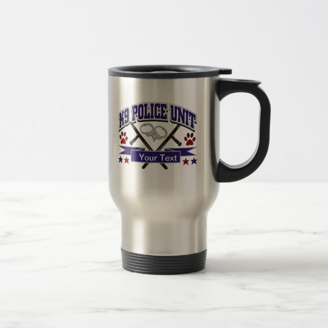 Personalized K9 Police Unit Travel Mug (Right)