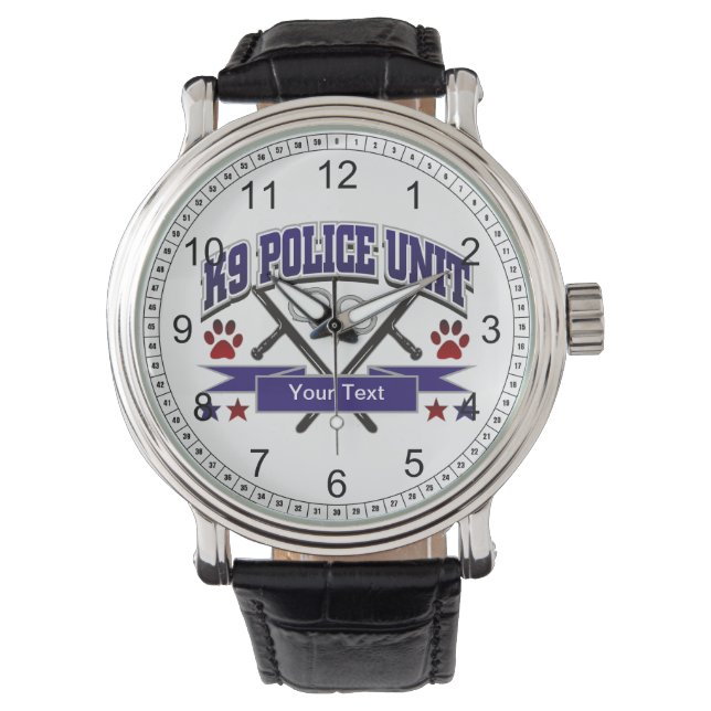 Personalized K9 Police Unit Watch (Front)