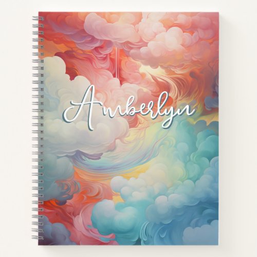 Personalized Kaleidoscope of Clouds Notebook