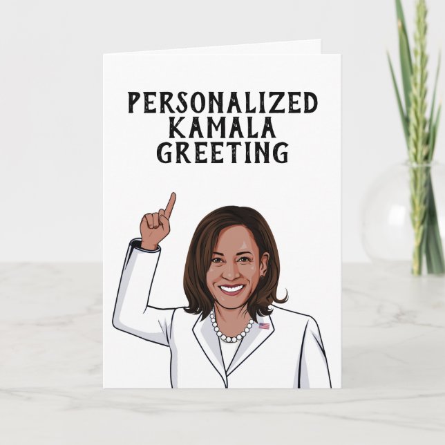 Personalized Kamala Greeting Card (Front)