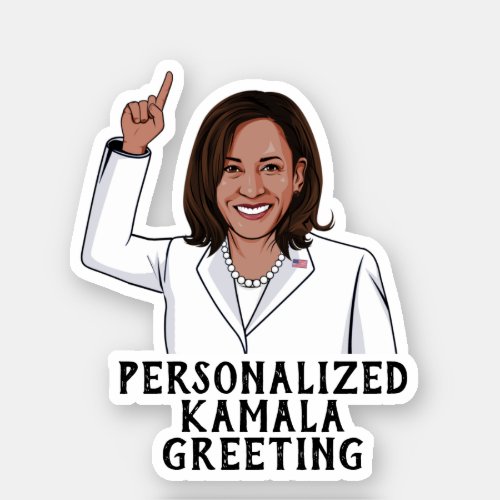 Personalized Kamala Greeting Sticker