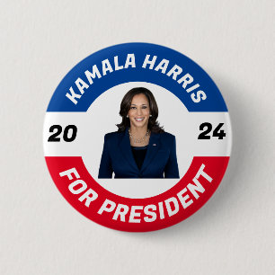 Personalized kamala hariss for president 2024 button