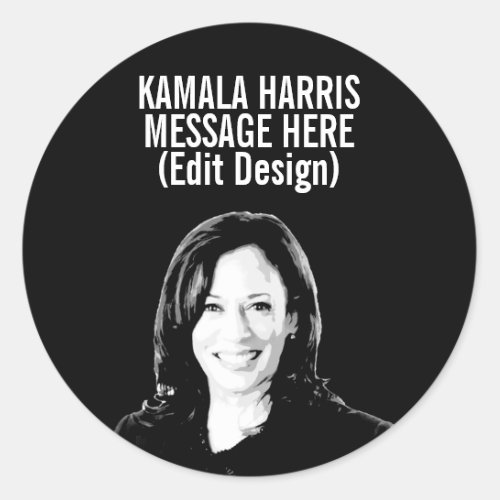 Personalized Kamala Harris Classic Round Sticker