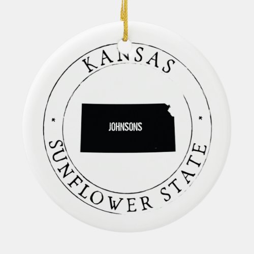 Personalized  Kansas Ornament