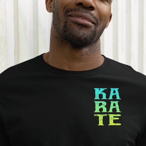 Personalized Karate Black T_Shirt