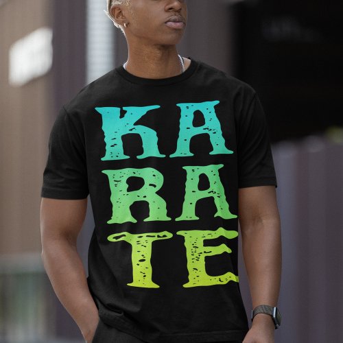 Personalized Karate Black T_Shirt