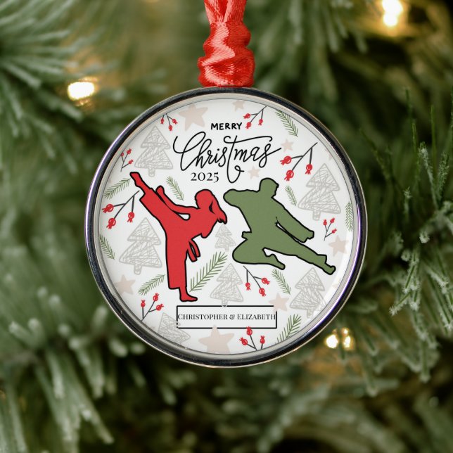 Personalized Karate Christmas Ornament Keepsake (Tree)