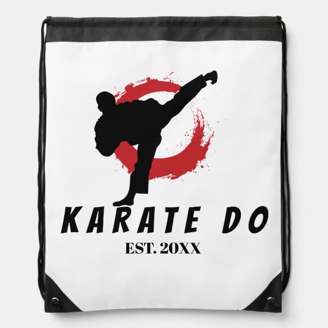 Personalized Karate Do Year Martial Arts Gift Drawstring Bag (Front)