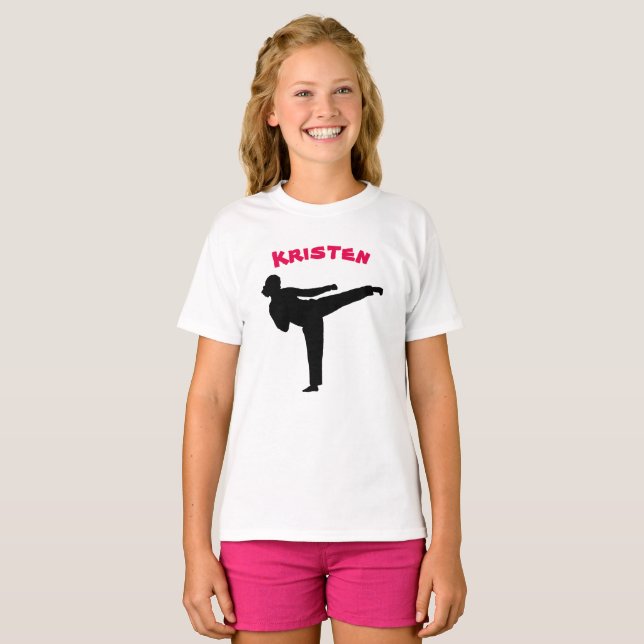 Personalized Karate Girl Shirt (Front Full)