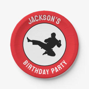 Personalized Karate / Taekwondo / judo Birthday Paper Plates
