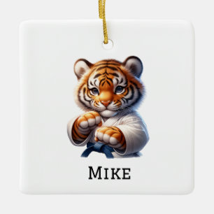 Personalized Karateka/Karate Christmas Ceramic Ornament