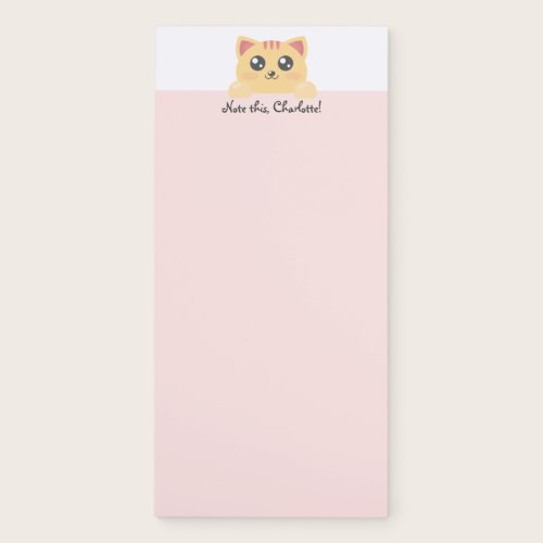 Personalized Kawaii Animal - Kitten Magnetic Notepad