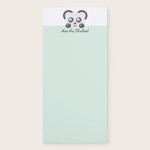 Personalized Kawaii Animal - Panda Magnetic Notepad