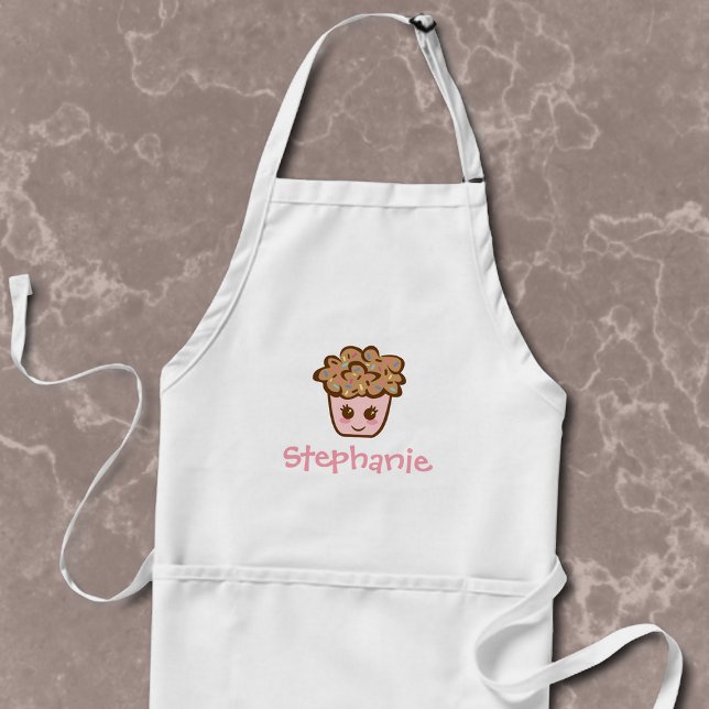 Personalized Kawaii Cupcake Apron with Custom Name (Personalized Kawaii Cupcake Apron 🍰)